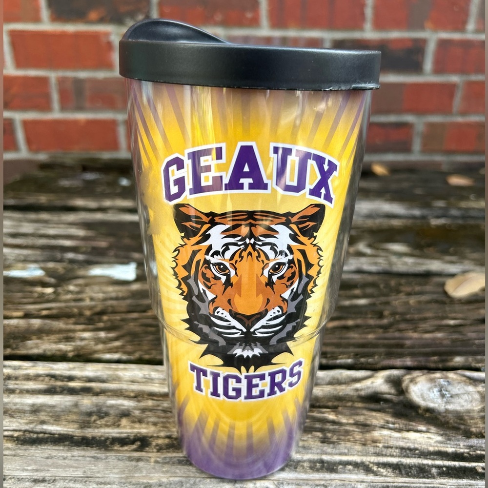 Geaux Tigers LSU Tigers Tumbler with Lid Purple & Gold C11